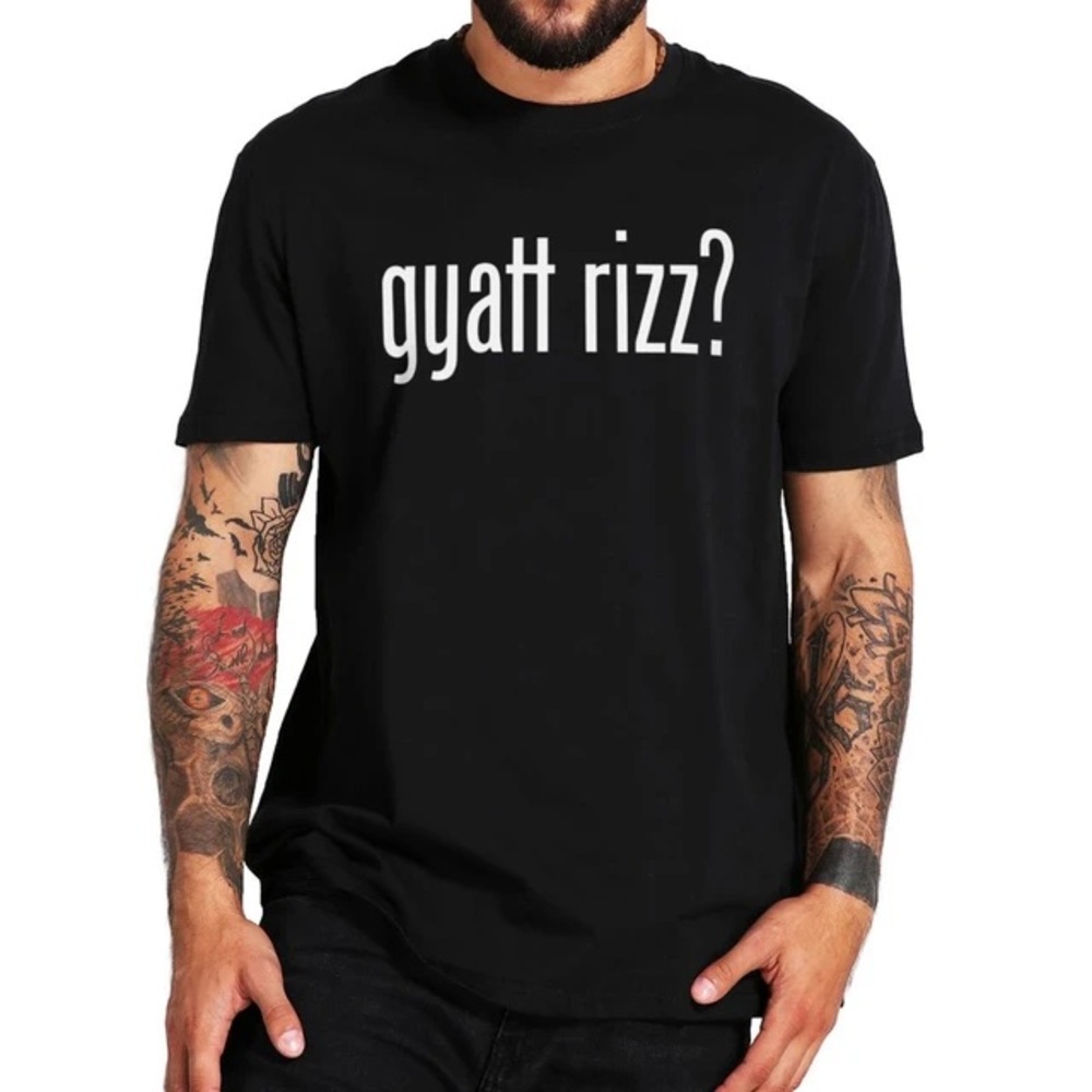 Gyatt Rizz Got Milk Style T-Shirt Black | Funny Shirt for Teens
